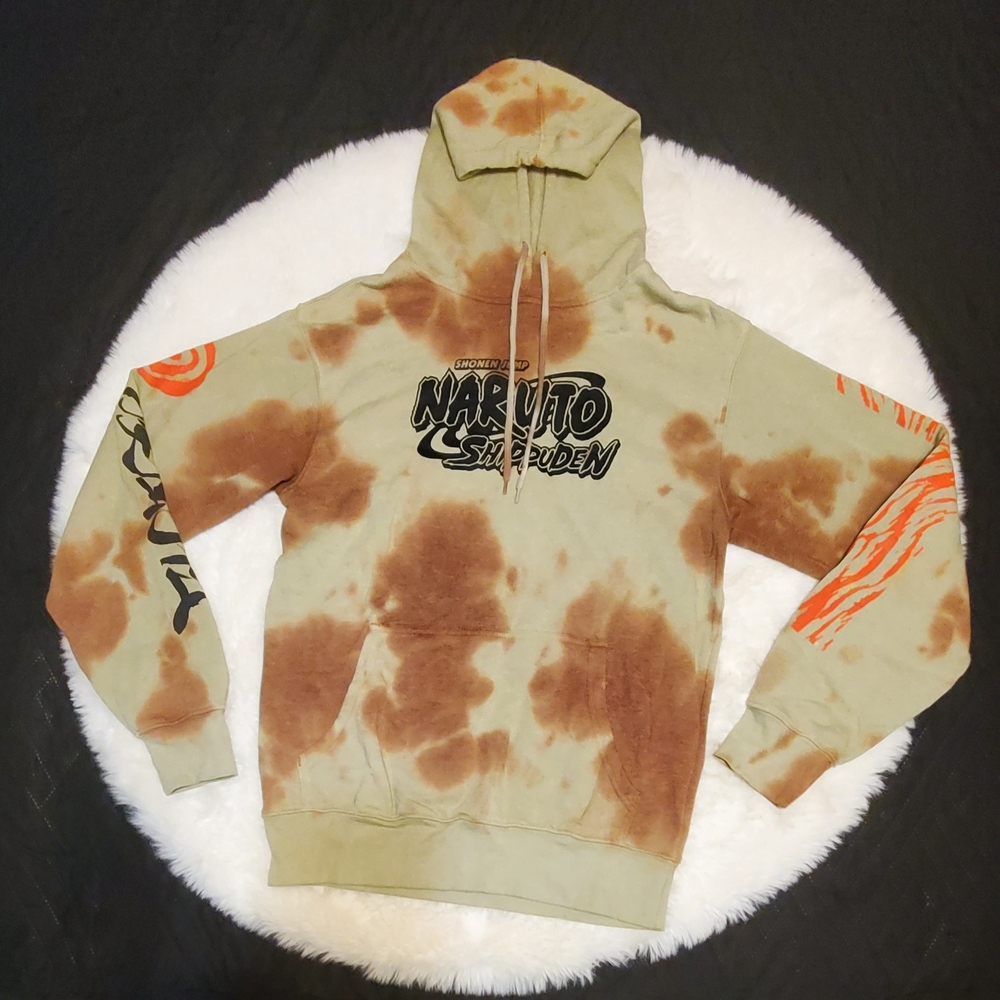 Naruto Shippuden Collection Tie-Dye Hooded Sweater Size S Men's